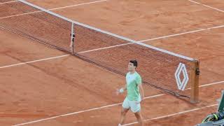 Alcaraz vs Tsitsipas  Alcaraz Match point and celebration [upl. by Otrebide244]