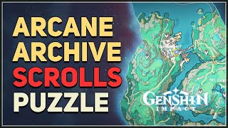 Arcane Archive Scrolls Puzzle Genshin Impact Mt Lingmeng [upl. by Nnylirak195]