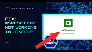 How to Fix  WSResetexe Not Working in Windows 1110 [upl. by Koren505]