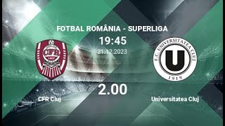 CFR Cluj vs FC „U” ClujNapoca  Superliga  21122023  COMENTARIU LIVE [upl. by Novar]