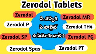 Types of Zerodol Tablets in Telugu [upl. by Nightingale864]