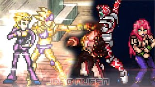 Jotaro vs Giorno Diavolo Bucciarati Trish Una  Epic Battle MUGEN [upl. by Nnahgem]