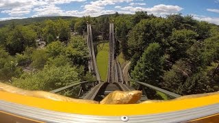 Phoenix front seat onride HD POV Knoebels Amusement Resort [upl. by Hadley]