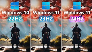 Windows 11 24H2 vs Windows 11 23H2 vs Windows 10 22H2  Gaming in 2024 [upl. by Ridglee]