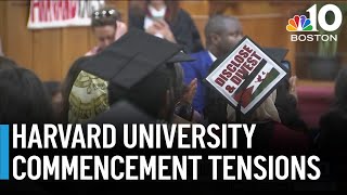 Group of graduates faculty walk out of Harvard commencement chanting ‘Free free Palestine [upl. by Ame]