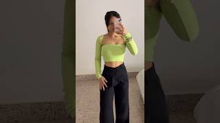 Wide Leg Trousers Link in community shorts new myntra meesho meeshohaul haul ootd trending [upl. by Kwabena]