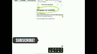 Hamster kombat web page not available problem solved Hamster webpage not available সমস্যার সমাধান। [upl. by Arriek]