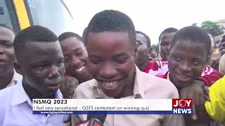 NSMQ 2023 I feel very sensational  GSTS contestant on winning quiz [upl. by Ayadahs702]