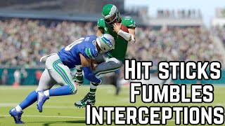 Madden 24 Best Hit Stick Fumbles And Interceptions Compilation [upl. by Aserret]