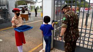 Entrada Novos Alunos Colégio Militar de Curitiba 2022 [upl. by Zinah24]