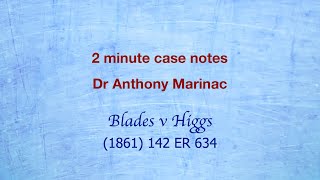 Blades v Higgs Detinue [upl. by Augie]