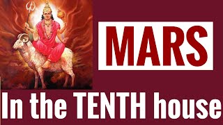 Mars in Tenth House Mars 10th house with all aspects Vedic astrology [upl. by Joela787]