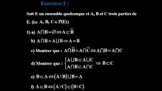 Série dexercices vidéo 4 les ensembles  Exercice 2 avec solution [upl. by Ellehs677]