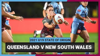 Queensland v New South Wales  Full Match Replay  Womens U19 State of Origin 2021 [upl. by Marriott]