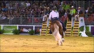 Finale de reining des JEM 2014  la prestation de laméricaine Mandy Mccutcheon [upl. by Kerin251]