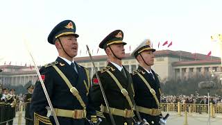 China Anthem ‐ New Year Flag Raising Ceremony 2024 중국 2024년 신년 국기게양식 국가 [upl. by Jehovah]