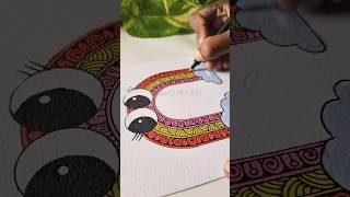 Draw an easy mandala with me 👀🖌️🌈 art shorts colors drawing pastel [upl. by Paddie]