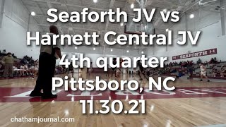 4th quarter Seaforth JV vs Harnett Central basketball game  12121 [upl. by Gnuhn]