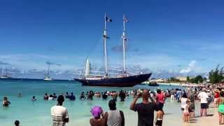 Launching of the schooner SV Ruth Brownes beach Barbados [upl. by Nilesoj755]