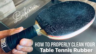 How to Properly Clean Table Tennis Rubber 🏓 [upl. by Mariann848]