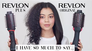 REVLON ONE STEP HAIR DRYER REVIEW ON THICK COURSE CURLYWAVY HAIR [upl. by Willis]