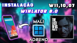 COMO INSTALAR WINLATOR 80 ATUALIZADO ADRENO MALI  BOX 64 DXVK VIRGL WINDOWS 11107😎 [upl. by Lytsirhc]