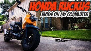 Honda Ruckus MODS for an everyday commuter ride [upl. by Lak223]