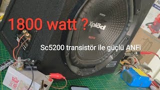 Çok Güçlü Basit Anfi Devresi Nasıl Yapılır sc5200 amplifier [upl. by Eliak]