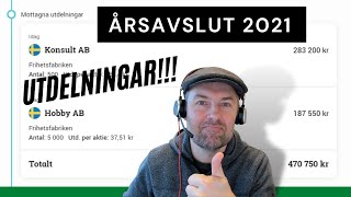 Årsavslut för företagen 2021 och utdelning aktiebolag med huvudregeln och förenklingsregeln [upl. by Lenoel]