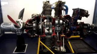 Pratt amp Whitney R2800 Double Wasp Engine Full Scale Moving Cutaway Model  USS midway navy ship [upl. by Elset]