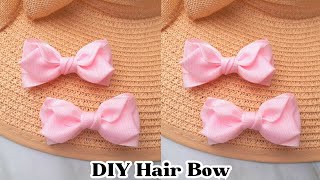 How to Make Cute Bow Hair Clip out of Ribbon  DIY Hair Bows out of Ribbon Wide 25cm [upl. by Downall]