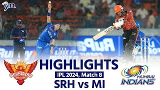 SRH vs MI IPL 2024 Highlights Sunrisers Hyderabad vs Mumbai Indians  Full Match Highlights [upl. by Richmound]