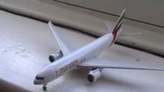 Geminijets Model Plane Emirates Skycargo Boeing 777F A6EFF [upl. by Ahsaeyt464]