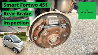 Smart Fortwo 451 Rear Brake Inspection [upl. by Beaulieu]