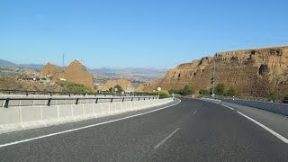 Spain A92 around Guadix Andalusia [upl. by Nolham]