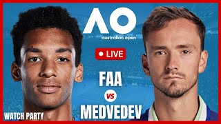 Medvedev vs Auger  Aliassime LIVE  2024 AO  Watch Party [upl. by Nagey16]