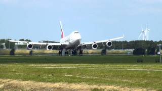 Emirates SkyCargo B747400F Landing in AmsterdamSchiphol [upl. by Cirded]