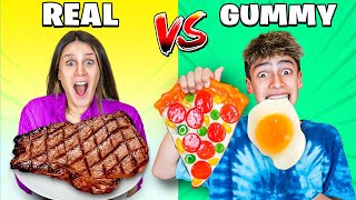 Real vs Gummy food Challenge [upl. by Eldwon366]