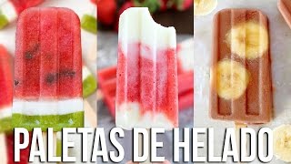 PALETAS DE HELADO ❤️ 3 IDEAS  PALETAS PARA EL VERANO REFRESCANTES  Tutoriales Belen [upl. by Gina]