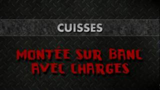 Musculation des cuisses  Montée sur banc avec charges [upl. by Adnawaj900]