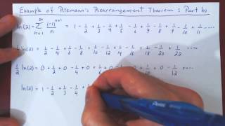 Riemanns Rearrangement Theorem  Example [upl. by Novit]