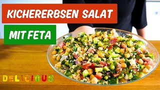 Unglaublich lecker amp frisch Ein gesunder Salat der Dich satt macht KichererbsenFetaSalat [upl. by Ulani237]