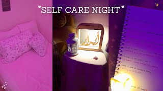 self care night 🌜⁺˚･༓ روتين العناية بالنفس [upl. by Alegnaed]