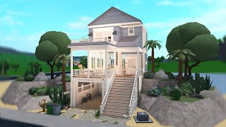 Building a REALISTIC Beach House in Bloxburg [upl. by Crenshaw]