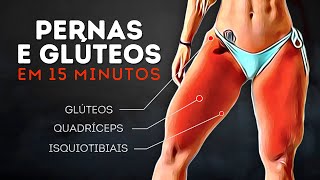 Treino COMPLETO de Pernas amp Glúteos  15 Min PERNAS amp BUMBUM 19 [upl. by Nevar]