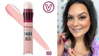 Maybelline INSTANT AGE REWIND® ERASER MULTIUSE CONCEALER Shade 160 Brightener review [upl. by Lorin601]