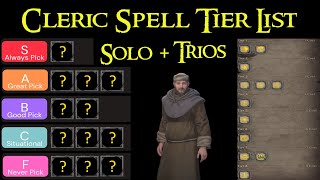 Cleric Spell Tier List  Solo and Trios  Dark and Darker [upl. by Jeunesse686]