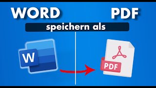 WordDatei als PDF speichern DOC DOCX zu PDF Tutorial [upl. by Noitna]