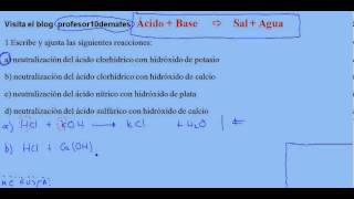 Reacciones químicas estequiometria Neutralización 01 explicación [upl. by Annatsirhc]