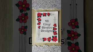 10 Easy front page design for school projects and idea note journals  Aesthetic Girl shorts howto [upl. by Geerts]